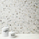 Cloudland Round Pattern 12"x12" Polished Marble Mosaic Floor and Wall Tile - MSI Collection
