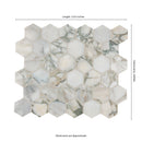 Coronado 10"x12" Honed Marble Hexagon Mosaic Floor and Wall Tile - MSI Collection