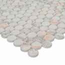 Briar Rosa Pennyround 12"x12" Matte Glass Floor and Wall Tile - MSI Collection