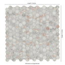 Briar Rosa Pennyround 12"x12" Matte Glass Floor and Wall Tile - MSI Collection