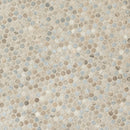 Stonella Penny Round 12''x12'' Glossy Glass Mesh-Mounted Mosaic Tile - MSI Collection product shot wall view 4