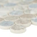 Stonella Penny Round 12''x12'' Glossy Glass Mesh-Mounted Mosaic Tile - MSI Collection product shot edge view