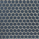 Vague Blue Hexagon 12.13"x10.51" Glass Mesh-Mounted Mosaic Tile product shot wall view