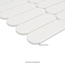 Bianco Glossy Ellipse 12"x12" Glossy Glass Mosaic Wall Tile - MSI Collection