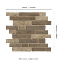 Driftwood Interlocking 11.81" x 11.81" Glass Mesh-Mounted Mosaic Tile Pattern-MSI Collection