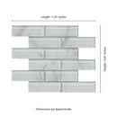 Ivory Amber Beveled Subway 11.81"x11.81" Glass Mesh-Mounted Mosaic Tile Pattern- MSI Collection