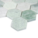 Icelandic Green Hexagon 12"x11.81" Polished Marble Wall Tile - MSI Collection product shot tile view 4