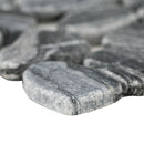 Henley Pebble 12"x12" Tumbled Marble Mosaic Floor and Wall tile - MSI Collection profile view