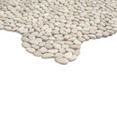 Ivory White Mini Pebble 12"x12" Tumbled Marble Mosaic Floor and Wall Tile - MSI Collection