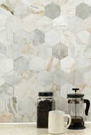 Arabescato Venato 10"x11.6" Peel and Stick Marble Mosaic Floor and Wall Tile - MSI Collection
