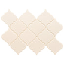 Antique white arabesque 10.83X15.5 glazed ceramic mesh mounted mosaic wall tile SMOT-PT-AW-ARABESQ product shot tile view