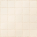 Antique white arabesque 10.83X15.5 glazed ceramic mesh mounted mosaic wall tile SMOT-PT-AW-ARABESQ product shot wall view
