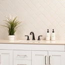 Antique White Arabesque 10.83" x 15.5" Glazed Ceramic Mesh-Mounted Mosaic Wall Tile Pattern-MSI Collection