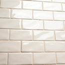 Antique 3x6 glossy ceramic handcrafted beige handmade subway tile SMOT-PT-AW36 product shot wall view