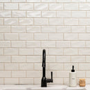 Antique 3x6 glossy ceramic handcrafted beige handmade subway tile SMOT-PT-AW36 product shot bath sink view