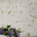 Calcatta Gold Subway 11.46"x11.69" Matte Porcelain Floor and Wall Tile room shot kitchen view 3