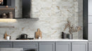 Calacatta Gold 4"x12" Matte Porcelain Subway Floor and Wall Tile - MSI Collection kitchen view