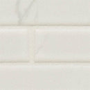 Carrara 11.81"x12.01" Matte Porcelain Floor and Wall Tile product shot wall closeup view