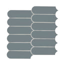 Cielo Azul Scallop 12"x12" Glossy Porcelain Mosaic Floor and Wall Tile - MSI Collection