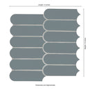 Cielo Azul Scallop 12"x12" Glossy Porcelain Mosaic Floor and Wall Tile - MSI Collection