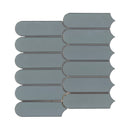 Cielo Azul Scallop 12"x12" Glossy Porcelain Mosaic Floor and Wall Tile - MSI Collection