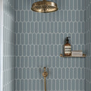 Cielo Azul Scallop 12"x12" Glossy Porcelain Mosaic Floor and Wall Tile - MSI Collection