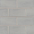 Morning fog 3x6 handcrafted glossy ceramic gray subway tile SMOT-PT-MOFOG36 product shot wall view