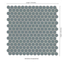 Cielo Azul Pennyround 11"x12" Glossy Porcelain Mosaic Floor and Wall Tile - MSI Collection