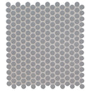 Gray Glossy 12"x12" Penny Round Mosaic Floor and Wall Tile - MSI Collection wall view