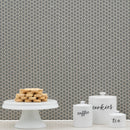 Gray Glossy 12"x12" Penny Round Mosaic Floor and Wall Tile - MSI Collection kitchen view