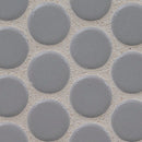 Gray Glossy 12"x12" Penny Round Mosaic Floor and Wall Tile - MSI Collection