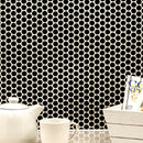 Penny Round Nero 12.5"x13.38" Porcelain Mesh-Mounted Mosaic Tile Pattern - MSI Collection