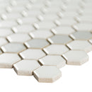 White and Gray Hive Pattern 11.73"x11.85" Matte Porcelain Floor and Wall Tile - MSI Collection profile view