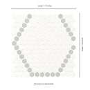 White and Gray Hive Pattern 11.73"x11.85" Matte Porcelain Floor and Wall Tile - MSI Collection measure  view