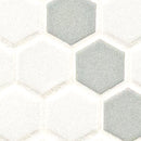 White and Gray Hive Pattern 11.73"x11.85" Matte Porcelain Floor and Wall Tile - MSI Collection closeup view