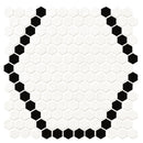 White and Black Hive Pattern 11.73"x11.85" Matte Porcelain Floor and Wall Tile - MSI Collection tile view