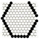White and Black Hive Pattern 11.73"x11.85" Matte Porcelain Floor and Wall Tile - MSI Collection angle view