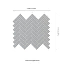 Retro Herringbone Gray 12.75" x 12.88" Porcelain Mesh-Mounted Mosaic Tile Misc-MSI Collection
