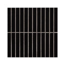 Black Matte 12"x12" Stacked Pattern Matte Porcelain Floor and Wall Tile - MSI Collection wall view