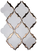 Victorian Light 10.83"x15.5"  Ceramic Arabesque Glossy Mosaic Tile product shot wall view