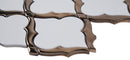 Victorian Light 10.83"x15.5"  Ceramic Arabesque Glossy Mosaic Tile product shot profile view 2