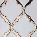 Victorian Light 10.83"x15.5"  Ceramic Arabesque Glossy Mosaic Tile product shot angle view