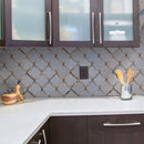 Victorian Light 10.83"x15.5"  Ceramic Arabesque Glossy Mosaic Tile room shot kitchen view 2