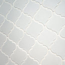 Whisper White Arabesque 10.83" x 15.5" Glazed Ceramic Mesh-Mounted Mosaic Wall Tile Pattern-MSI Collection