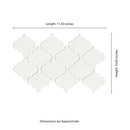 Whisper White Arabesque 10.83" x 15.5" Glazed Ceramic Mesh-Mounted Mosaic Wall Tile Pattern-MSI Collection