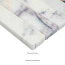 Scollopini Lilac Pattern 11"x12" Honed Marble Mosaic Floor and Wall Tile - MSI Collection