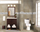 Moderno blanco interlocking 12X18 metal stone blend mesh mounted mosaic tile SMOT-SMTIL-MODBLA8MM product shot bathroom view