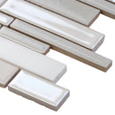 Everest interlocking 12X12 porcelain and stone mesh mounted mosaic tile SMOT-SPIL-EVER8MM product shot edge view