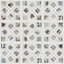 Tessere Pattern 12"x12" Polished Marble Mosaic Floor and Wall Tile - MSI Collection