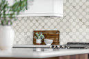 Vera Anne 11.81" x11.81" Polished Marble Mosaic Tile room shot kitchen view 2